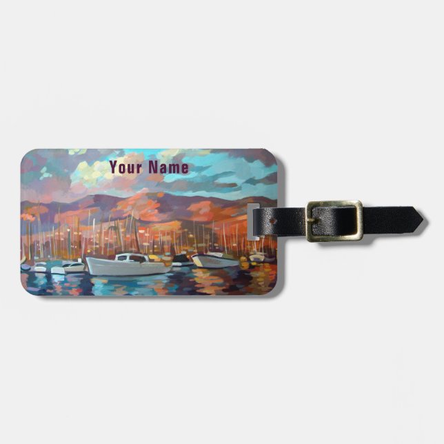 Santa Barbara, CA Luggage Tag (Front Horizontal)