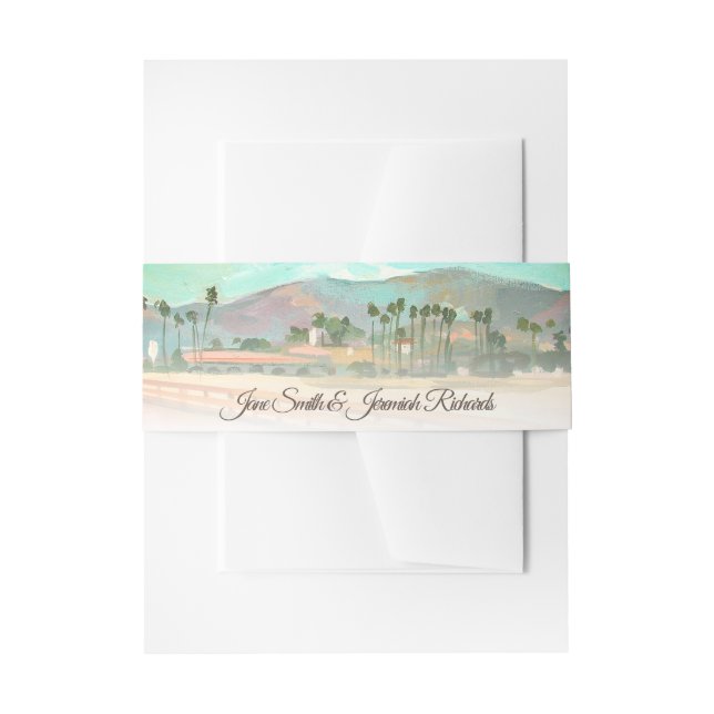 Santa Barbara, CA - Stearns Wharf Invitation Belly Band (Front Example)