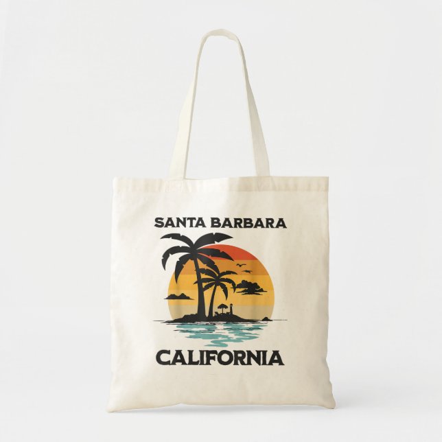 Santa Barbara California BeachSurf Summer Vacation Tote Bag (Front)