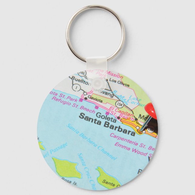 Santa Barbara, California Keychain (Front)