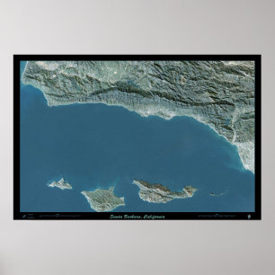 Santa Barbara, California satellite poster