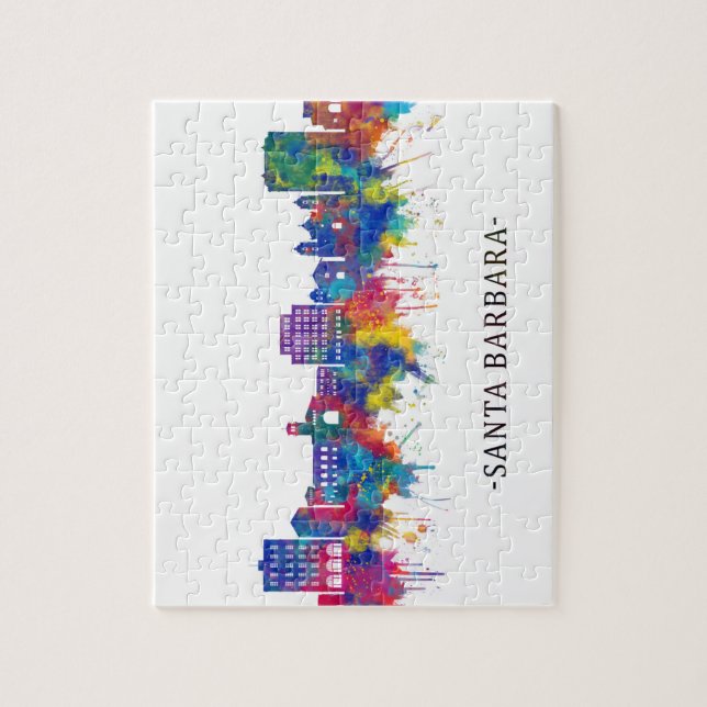 Santa Barbara California Skyline Jigsaw Puzzle (Vertical)