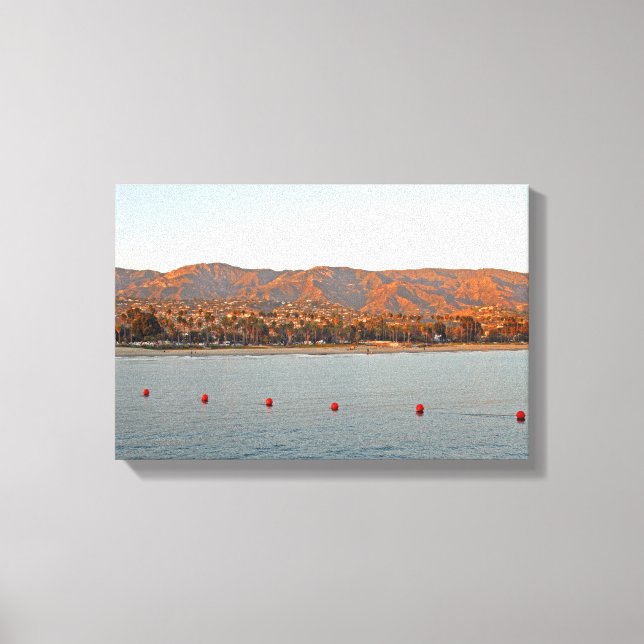 Santa Barbara, California sunset mountains Canvas Print (Front)