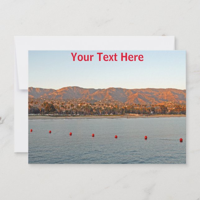 Santa Barbara, California sunset mountains Card (Front)