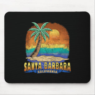 Santa Barbara California Vintage Distressed Souven Mouse Pad