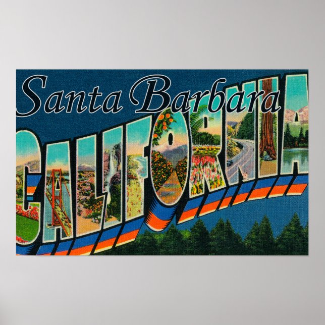 Santa Barbara, CaliforniaLarge Letter Scenes Poster (Front)