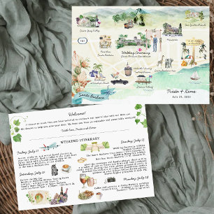 Santa Barbara   Carte d'itinéraire de week-end de 