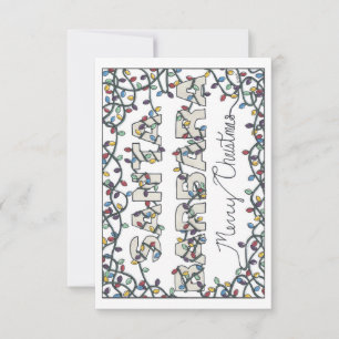 Santa Barbara Christmas Lights Thank You Card