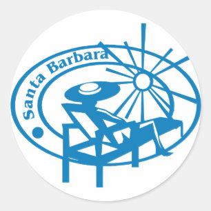 Santa Barbara Classic Round Sticker