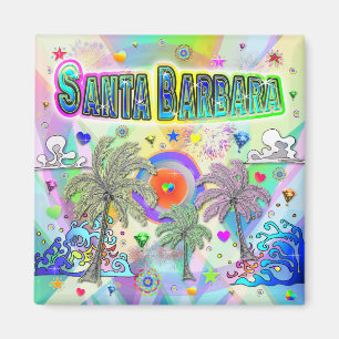 Santa Barbara Deep Dream Magnet