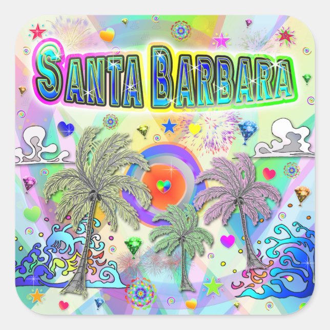 Santa Barbara Deep Dream Sticker (Front)