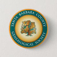 Santa Barbara Genealogical Society Button / Pin