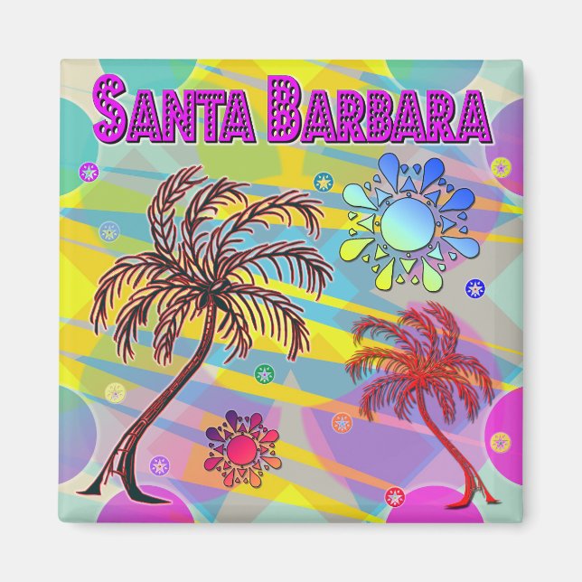 Santa Barbara Happy and Hope Magnet (Front)
