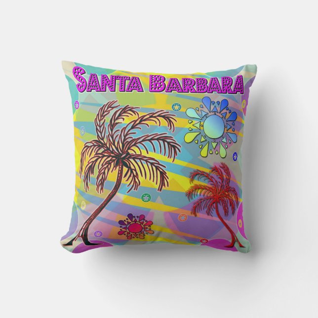 Santa Barbara Happy and Hope Pillow (Front)