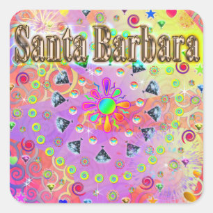 Santa Barbara Lucky Golden Sticker