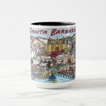 Santa Barbara Map Coffee Mug