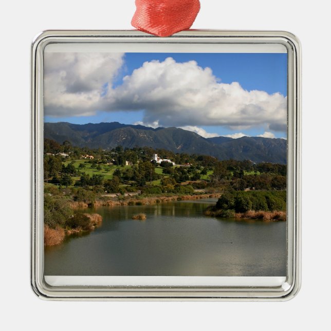 Santa Barbara Metal Ornament (Front)