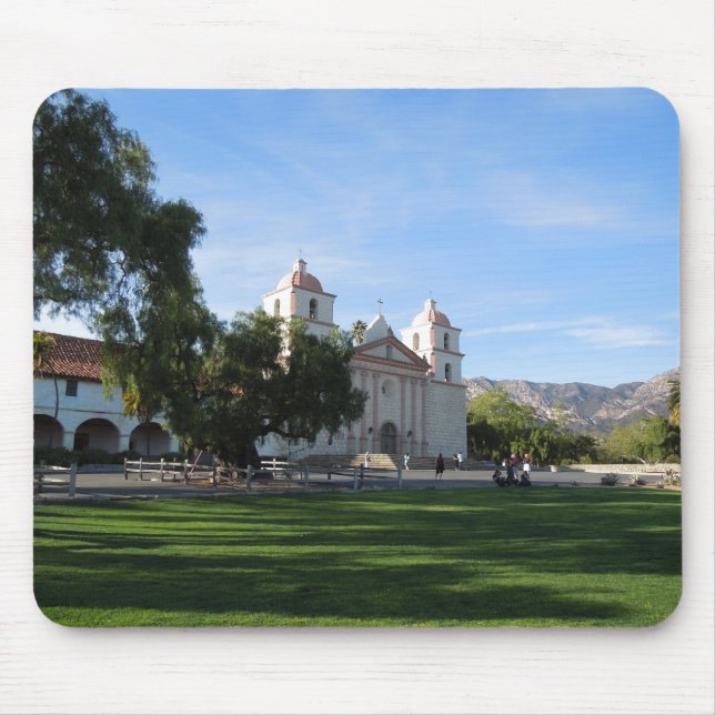 Santa Barbara Mission, California Mouse Pad (Front)