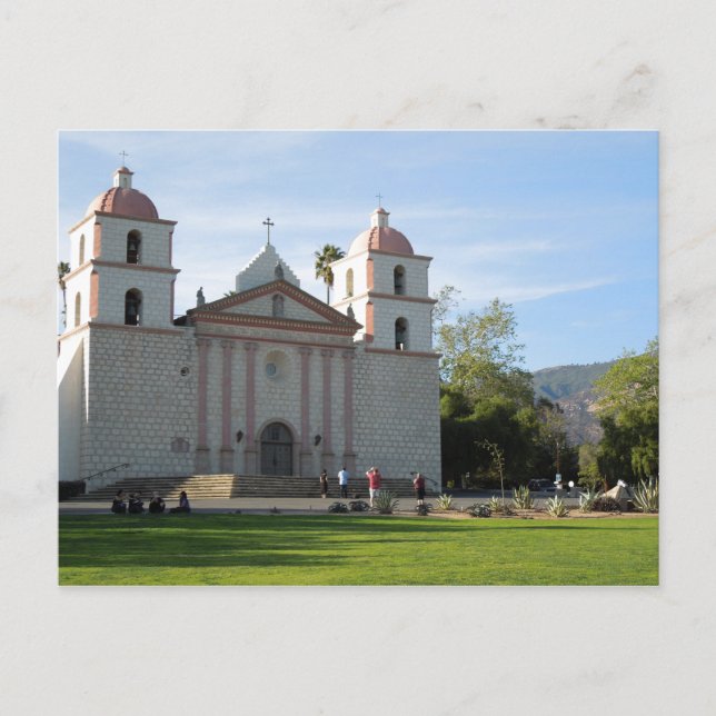 Santa Barbara Mission, California Postcard (Front)