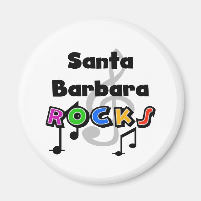 Santa Barbara Rocks Magnet (Front)