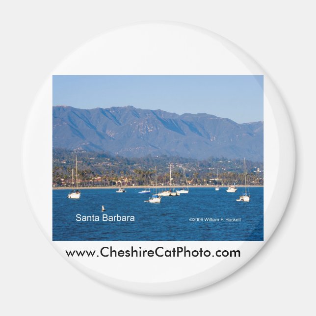 Santa Barbara Sailboats Products, California Magnet (Front)