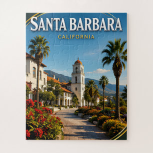 Santa Barbara Stearns Wharf Coastal travel gift Jigsaw Puzzle