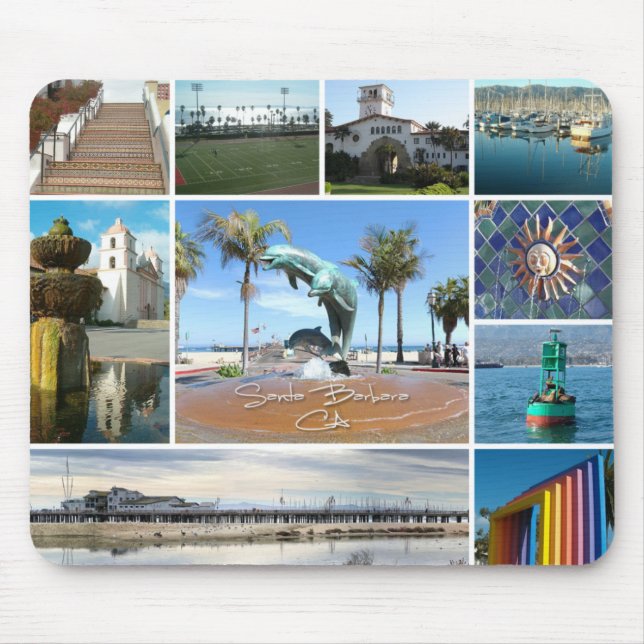 Santa Barbara, tapis de souris de CA (Devant)