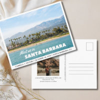 Santa Barbara Wedding Save the Date Postcard