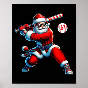 Santa Baseball Six Seven 6 7 Meme Christmas Men Bo Poster