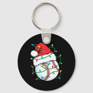 Santa Baseball Sports Ball Men Boys Christmas Xmas Keychain