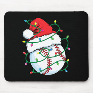 Santa Baseball Sports Ball Men Boys Christmas Xmas Mouse Pad