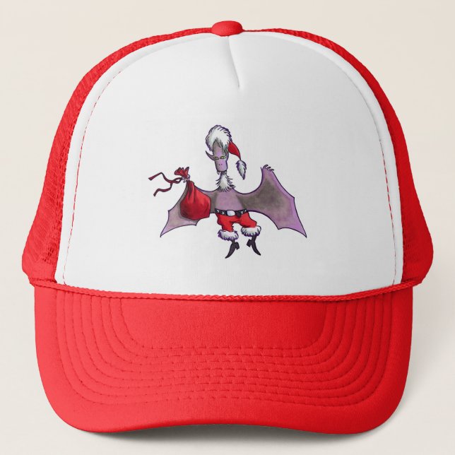 Santa Bat trucker hat (Front)
