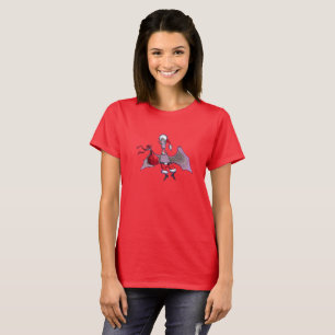 Santa Bat women red T-shirt