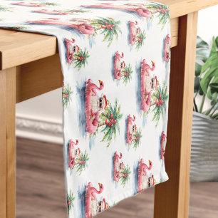 Santa Beach Christmas Short Table Runner