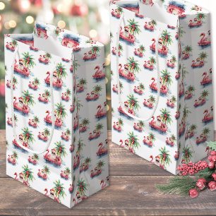 Santa Beach Christmas Small Gift Bag