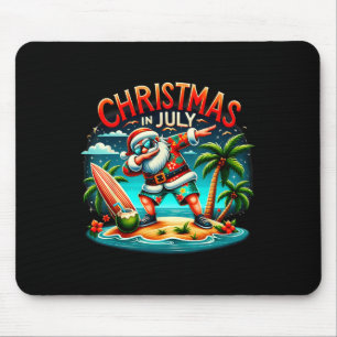 Santa Beach Funny Christmas In July Santa Summer B Mouse Pad