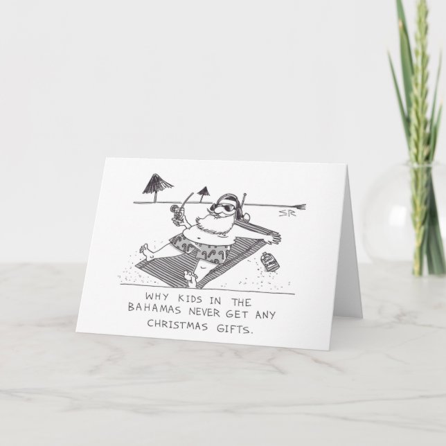 Santa Beach Time greeting card (Front)