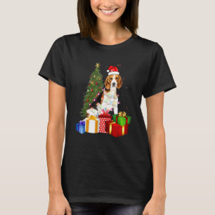 Santa Beagle Dog Christmas Tree Light Xmas Dog T-Shirt