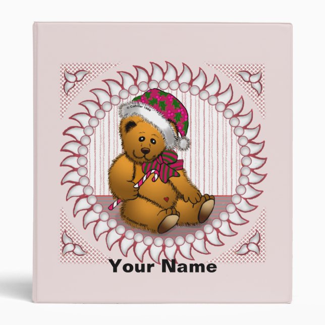 Santa Bear  custom binders (Front)