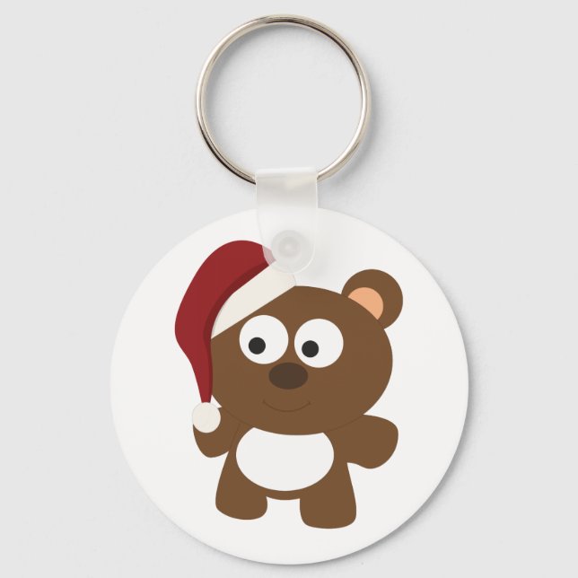Santa Bear Keychain (Front)