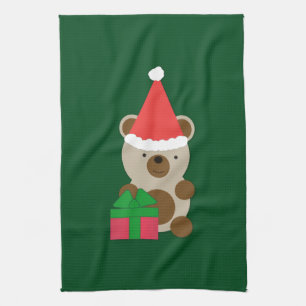 Santa Bear Kitchen Towel