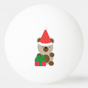 Santa Bear Ping Pong Ball