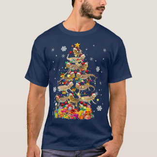 Santa Bearded Dragon Christmas Tree Animal Christm T-Shirt