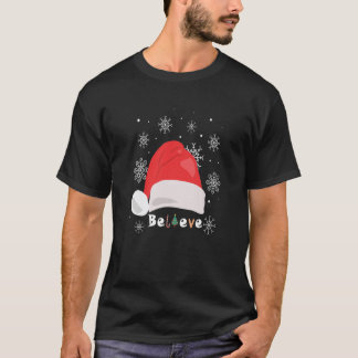 Santa Believe Christmas Pyjamas For Boys Girls And T-Shirt