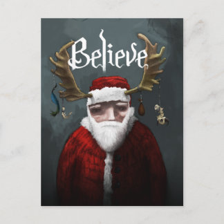 Santa "Believe" Holiday Postcard