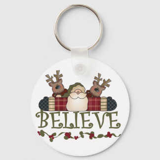 Santa Believe T-shirts and Gifts Keychain