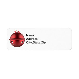 Santa Bell, Christmas Holiday Return Label