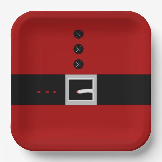 Santa Belly Paper Plate (Front)