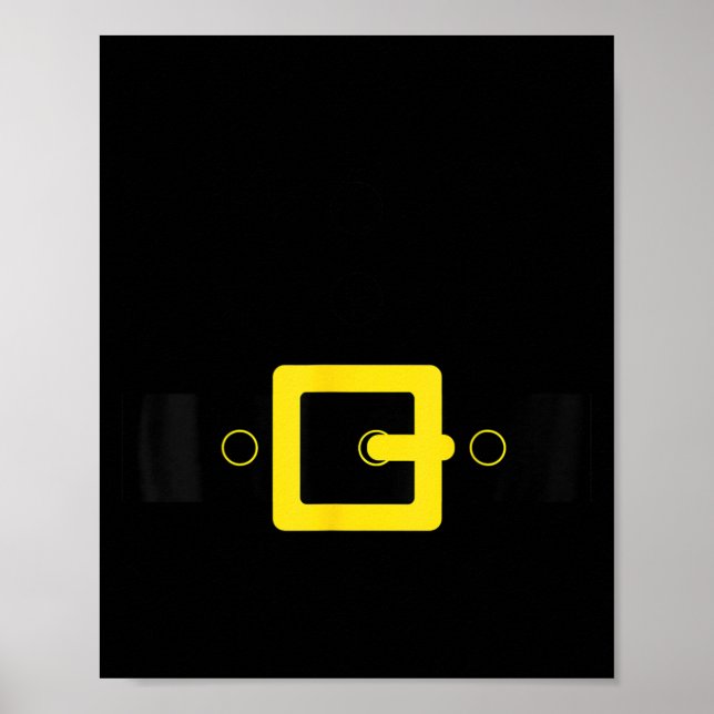 Santa Belt Suit Funny Cute Halloween Christmas Cos Poster (Front)