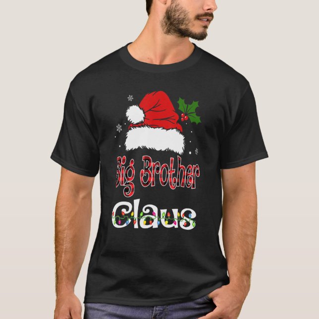 Santa Big Brother Claus Christmas Matching Family T-Shirt (Front)